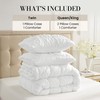 Amélie Home White Comforter Set Queen, Bubble Lightweight Bed Set