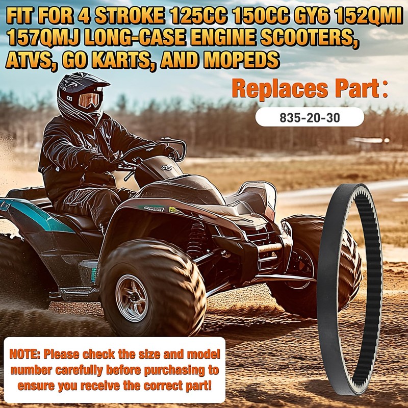 Nilight 835-20-30 CVT Drive Belt Replacement for 4-Stroke GY6 125cc