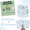 Deorfuy Reusable Swedish Dishcloths for Kitchen, 6PCS Blue Floral Cellulose
