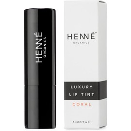 Henné Organics tinte para labios, tinte orgánico natural de larga duración, Coral