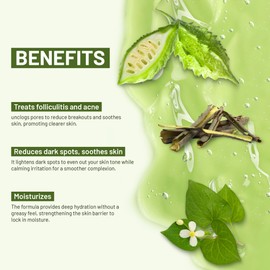 ABERA Folliculitis, BHA Shower Gel, High-Performance Folliculitis Body Wash, Wild Bitter Melon Extract, Reduces Back Acne & Hyperkeratosis,10,14 fl oz, 2 Boxes 20,28 Fl oz