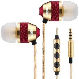 Sephia SP1050VC Earbuds Wired in-Ear Headphones with Mic and Volume Control Enhanced Bass Case 3.5mm Earphone Jack 3.9 Feet Long Tangle-Free Cord