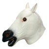 Zdovlzzpon Elegant White Horse Latex Head Mask
