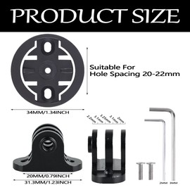 Auzlya Fahrrad-Kamerahalterung,Fahrradcomputer Halterung,Lochabstand 22-24mm,Schlankes Design