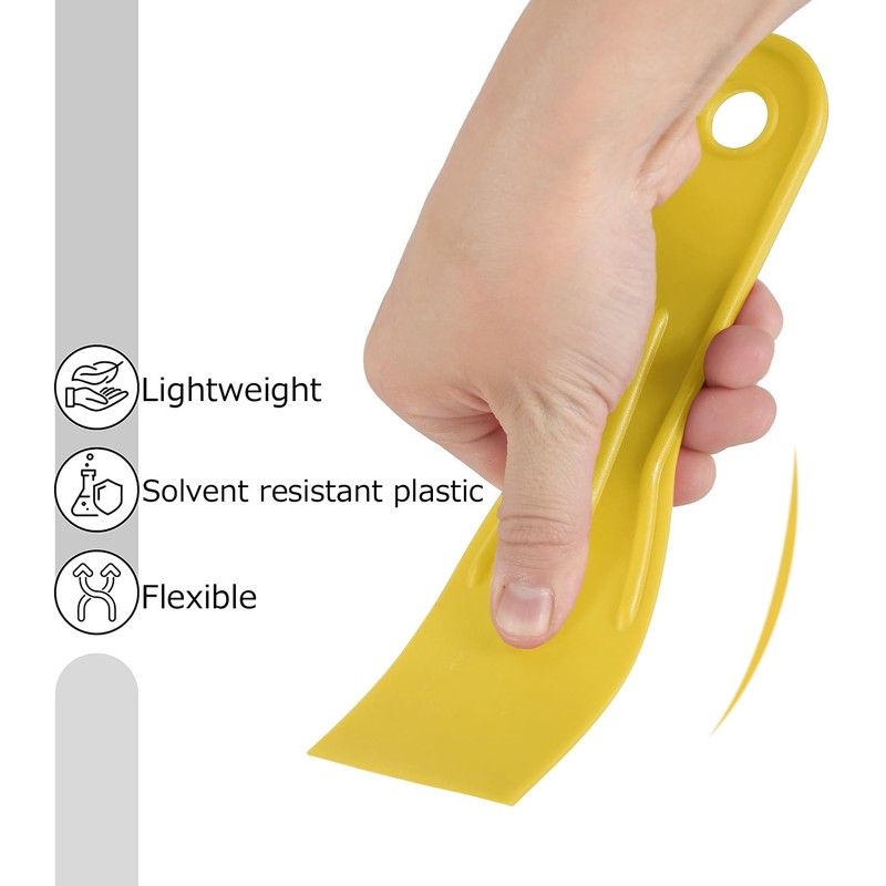 Bates 6 Pack Plastic Putty Knife Set - Black &