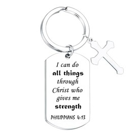 Tihnvk Christian Gift for Women Inspirational Bible Verse Keyring Religious Gifts for Women Men Communion Presents Easter Gifts