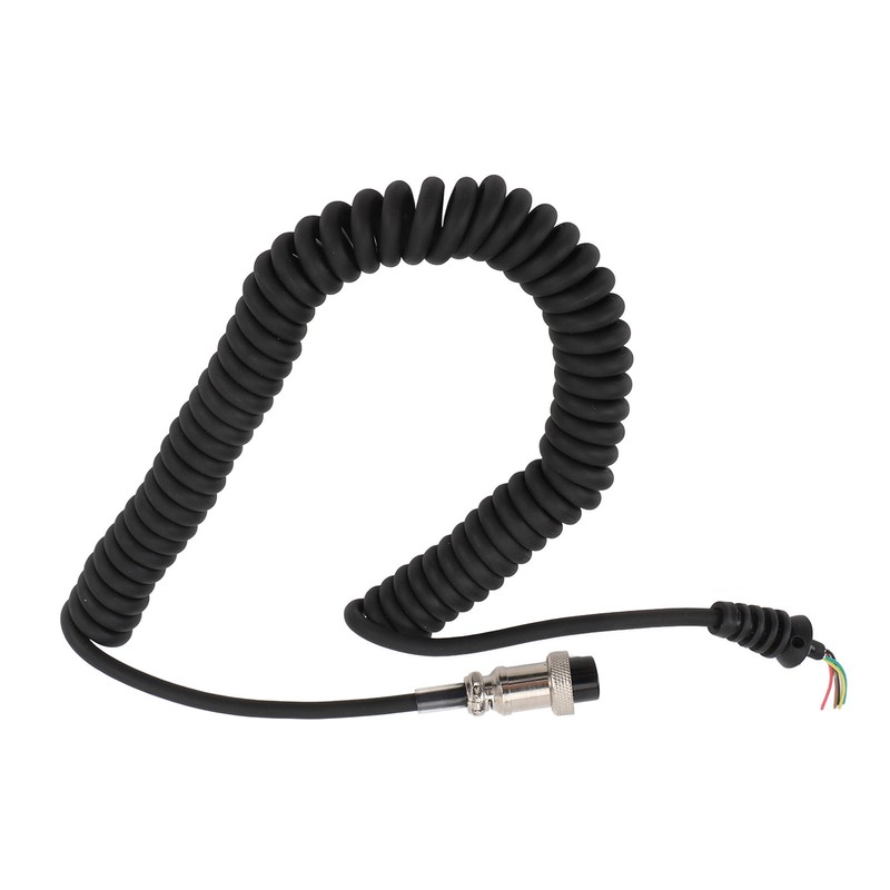 8Pin Speaker Mic Cable Radio Hand Microphone Coiled Cord Replacement