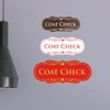 Signs ByLITA Designer Coat Check Sign (Black Gold) - Large
