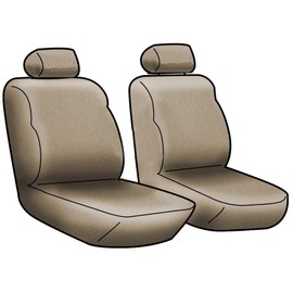 Coverking Custom Fit Seat Cover for Select Chrysler Town & Country Models - Spacer Mesh (Taupe with Black Sides)