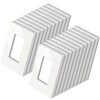 20 Pack BESTTEN Screwless Wall Plate, 1 Gang Decorator Light