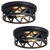 DPXEKQ Black Flush Mount Ceiling Light Fixture,2-Light Hallway Light Fixtures