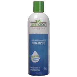 Green Groom Odor Eliminator Dog Shampoo, 16 oz - Crafted with Odortrol, All Natural Ingredients, Antioxidant Rich, Eliminates Smelly Pet Odors, Powerful Deodorizing Formula, Professional Grade
