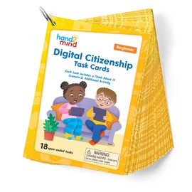 hand2mind Digital Citizenship Beginner Task Cards, Ages 5+, Computer Science & Technology for Kids 5-7, STEM Projects, STEM Activities for Classroom, Science Classroom Supplies