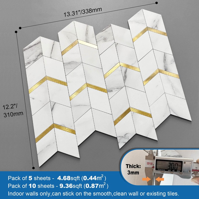 MOFIT Peel and Stick Backsplash for Kitchen,3D Wall Panel Peel