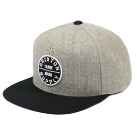 BRIXTON Men's OATH 3 SNAPBACK CAP Cap, Snapback, Skater Brand, Lt Heather Grey/Black (1077)