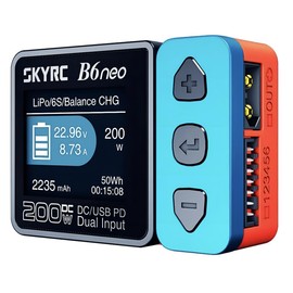 SkyRC B6 Neo Cargador inteligente de 200 W CC con entrada dual DC/PD