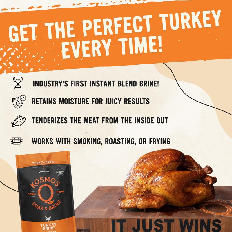 Kosmos Q Turkey Brine Soak, Brown Sugar & Worcestershire Spice