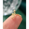COCHARM 14K Solid Gold Snake Nose Stud 20g Yellow Gold