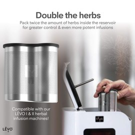 LĒVO Power Pod - Stainless Steel Herb Pod Accessory for LĒVO I & LĒVO II Herbal Infusion Machines - 2X Capacity for More Potent Homemade Herbal Infusions