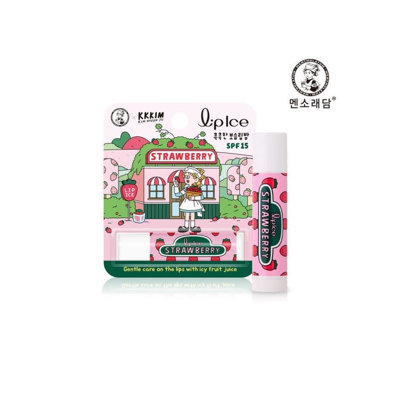 Mentholatum Lip Ice Lip Balm Strawberry KKKIM 3.5g x3 /