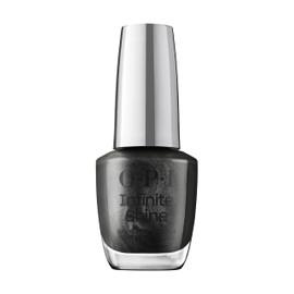 OPI Infinite Shine Long-Wear Dark Pearl Finish Opaque Gray Nail Polish, Up to 11 days of wear & Gel-Like Shine, Stay & Night, 0.5 fl oz