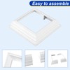 JarThenaAMCS 12Pcs Vinyl Post Skirt 4 x 4 Inch White