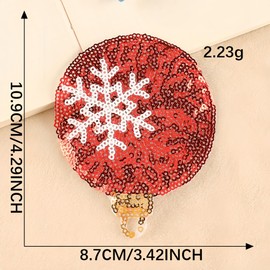 Cielary 10pcs Christmas Ball Iron On Applique Patches Sequins Embroidered Sew Applique Repair Patch for Craft, Clothing Sewing,DIY Christmas Gifts Decorations