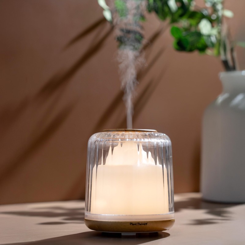 Plant Therapy Serenity Glass Diffuser, Elegant Glass Cover, Intermittent &