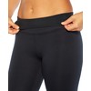 Balance Collection Womens Basic High Rise Tummy Control Legging, Black,