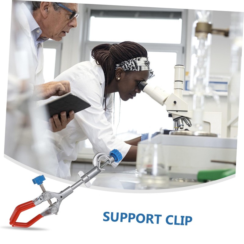 Ciieeo 1pc Three Prong Flask Clamp Beaker Holder Support Clip