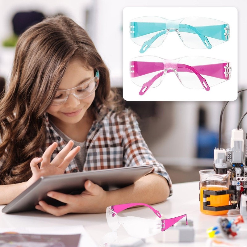 2 Pieces of Children's Goggles, Safety Glasses, Anti-Splash Glasses, Windproof