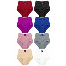 Wacoii Lot 6 Tummy Control Panties Brief Front Zipper Pocket  S M L XL 2XL 3XL 4XL 611 - S