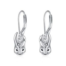 YFN Rabbit Earrings Sterling Silver Punk Vintage Rabbit Jewellery for Men and Women, Sterling Silver, No Gemstone