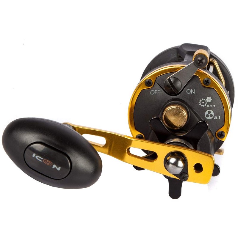 leeda icon m30 multiplier boat reel with braid