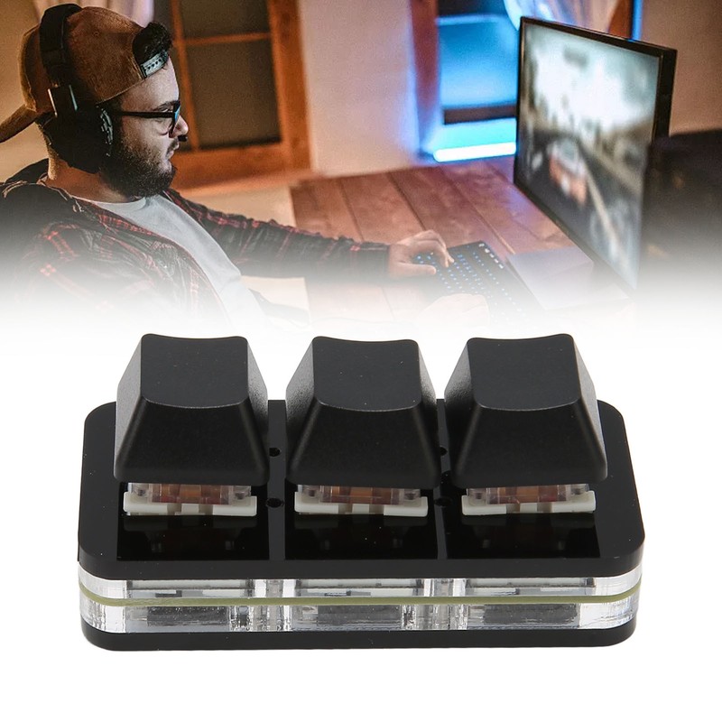 USB 3 Key Mini Keypad RGB LED Backlight Supports Hot