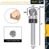 Core Box Template Router Bit 1/4" Shank, Carbide Head Round