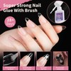 EARLMONI Short Almond Nail Tips - Soft Gel Full Cover