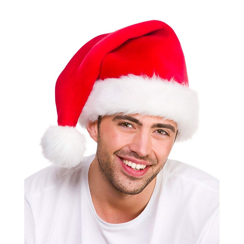 Wicked Costumes Adult Unisex Christmas Super Deluxe Plush Santa Hat