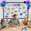 Pasimy Outer Space Birthday Bulletin Board Decorations Galaxy Space Theme