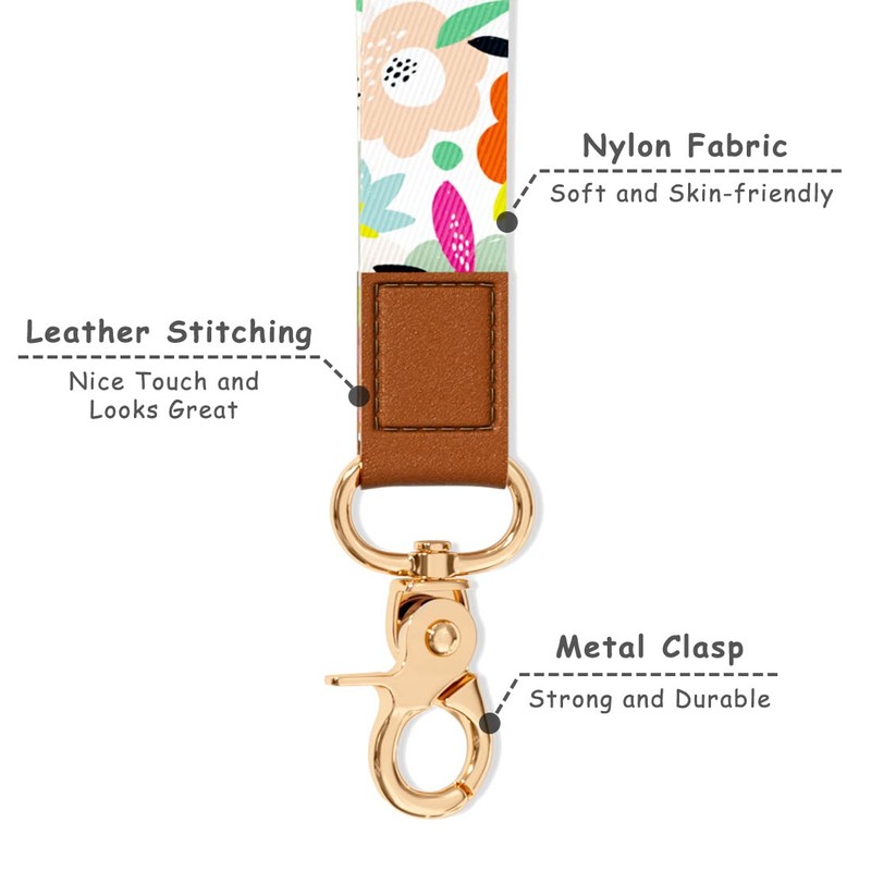 Hsxnam Wrist Lanyard Key Chain, Cute Wristlet Strap Keychain Holder