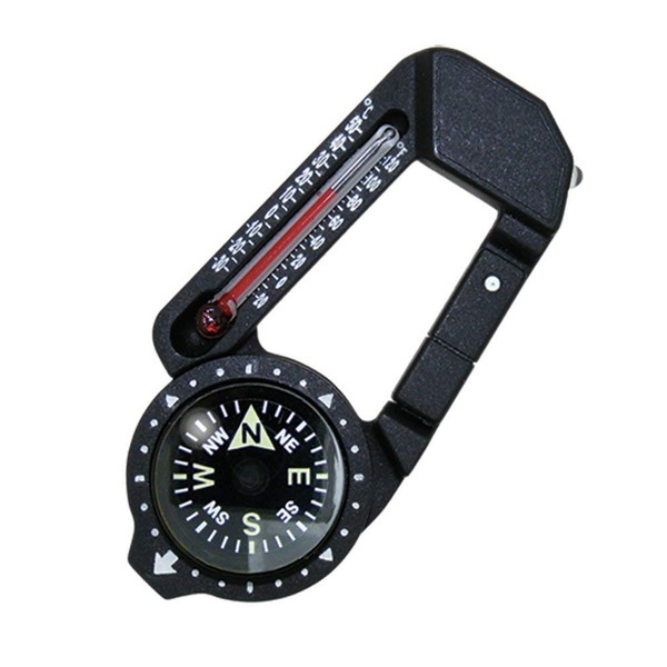 Sun Company Triplebiner - LED Light, Compass, Thermometer, Carabiner Multi-Tool | Handy Hiking & Backpacking Accessory