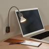 ledscom.de LESCH Socket Lamp Gooseneck Switch Chrome / Black +