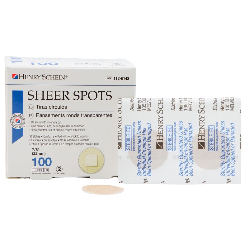 Adhesive Sheer Spot Bandage 7/8" - 2 Boxes (100 Per