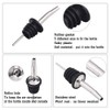Gankarii Pack of 6pcs Stainless Steel Freeflow Pourer Spirit Pourer,