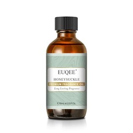 EUQEE Honeysuckle Fragrance Oil 60 ml Premium Fragrance Essential Oil with Glass Dropper for Candle Making, DIY Bath Bombs, Aromatherapy (2.02 Fl oz)