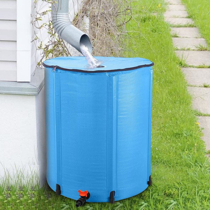 50 Gallon Collapsible Rain Barrel,Portable Rainwater Collection System Water Storage