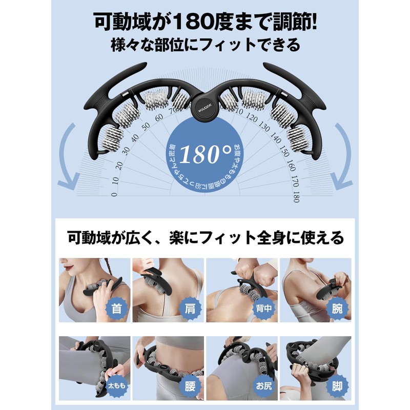 Wolfyok Fitness Massage Roller (Removable Handle & Full Body Release)