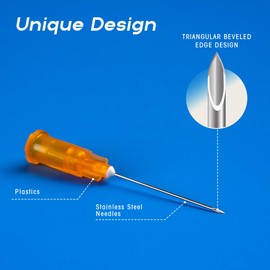25G 1 Inch Dispensing Needle Accessorie, Individually Wrapped Pack of 100