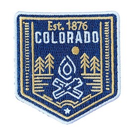 Colorado Patch - Parche de Colorado 100% bordado para coser o planchar (2.25 x 2.5 pulgadas)