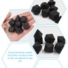 7Pcs Polyhedral Dice Set - Frosted Black Acrylic Dice for